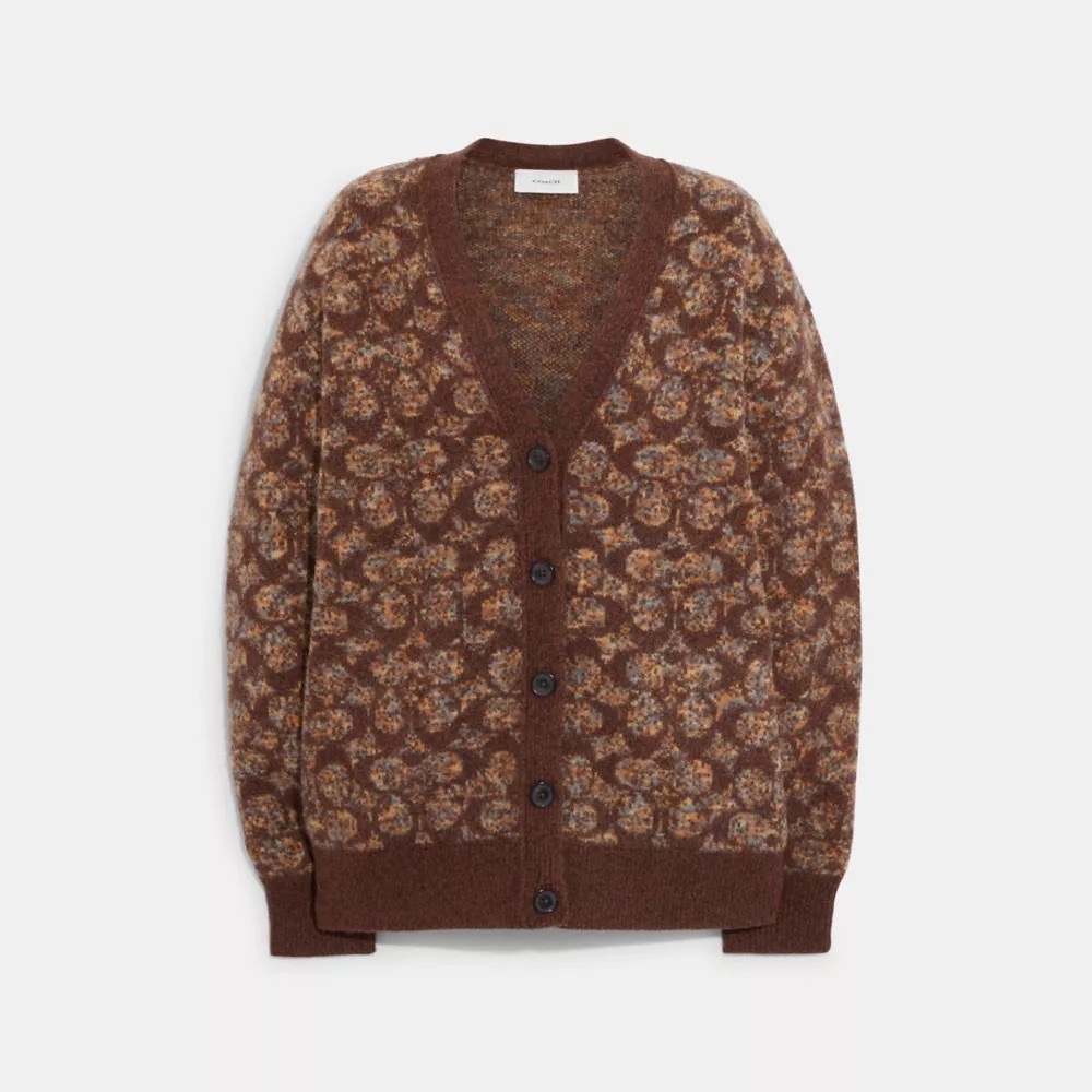 Coach monogram signature cardigan